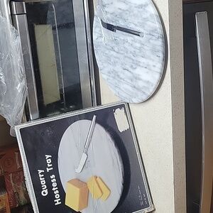 Marble Charcreuterie Tray;Board & Cheese Knife,NWT/ Never Used